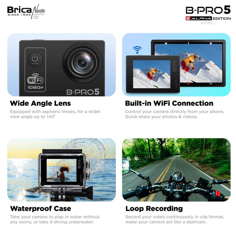 Brica B-Pro 5 Alpha Edition Basic+ Hitam - Action Camera 4