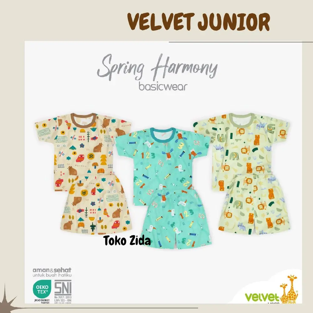 VELVET JUNIOR Terbaru Setelan oblong pendek murah
