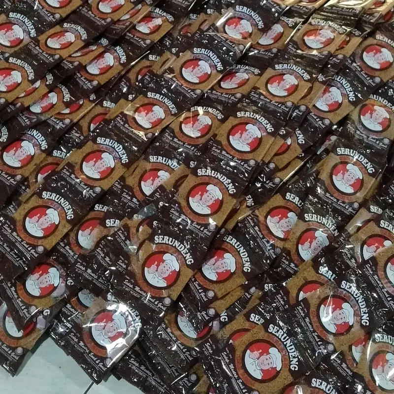 SERUNDENG Kelapa asli PAKET USAHA CAP KOKI (5RENCENG=50pcs) kemasan 1 renceng 10 pcs- Makanan Praktis Snack Food siap saji rasa sari Ayam 2