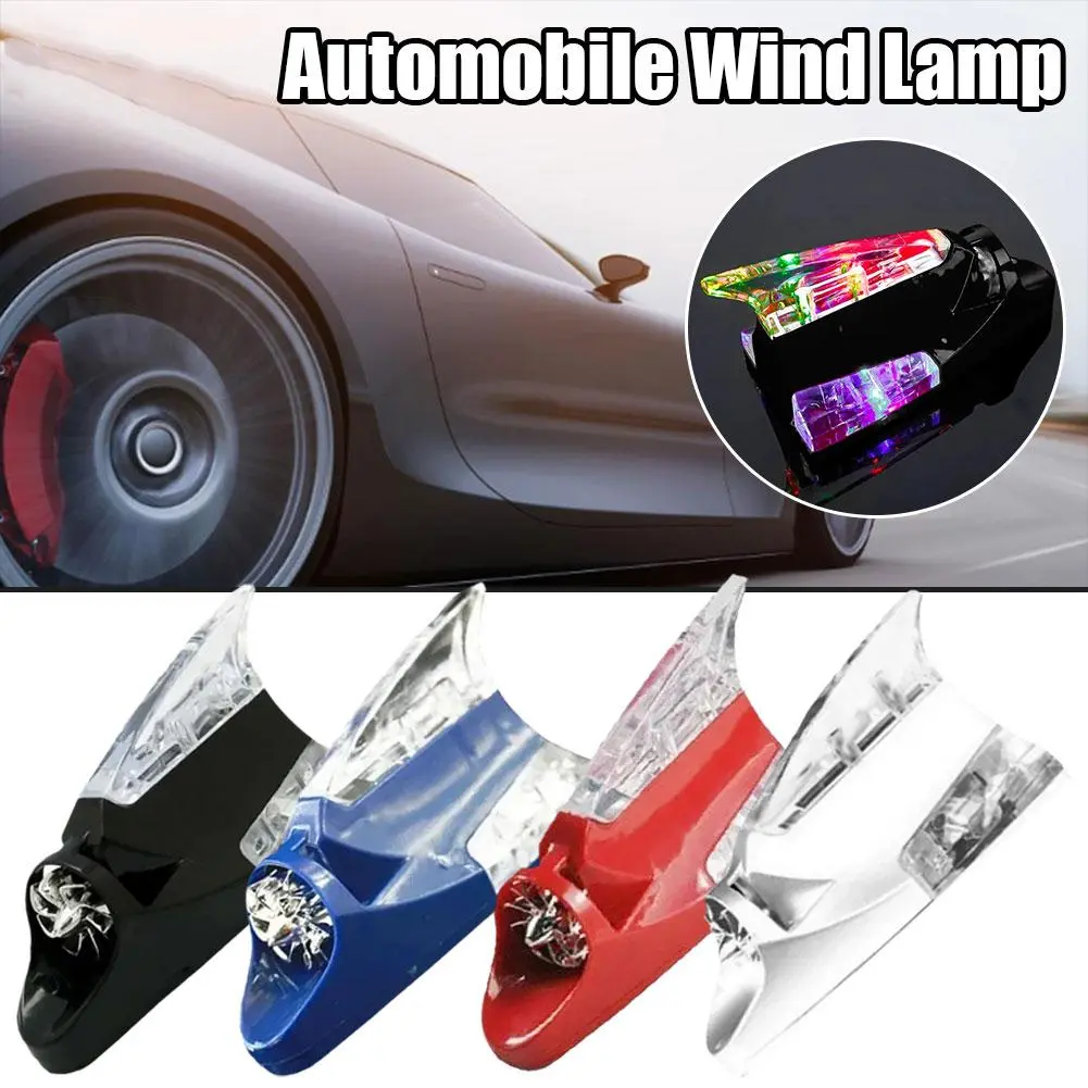 Car Wind Light Shark Fin Explosion Flashing Anti Rear Collision Wind Decorative Light Car Exterior Accessories Car Antenna