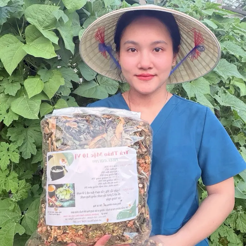Trà thảo mộc 10 vị  (hỗ trợ tieu u,nhân,hạch..)