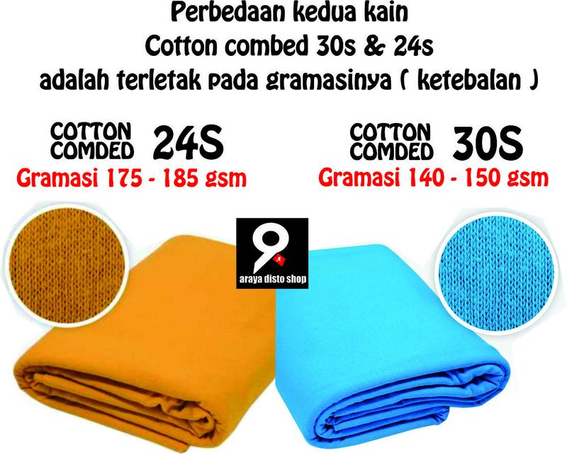 Araya kaos polos TUNIK/cotton combed 24s/TEBAL/PANJANG PAKAI RIB 1