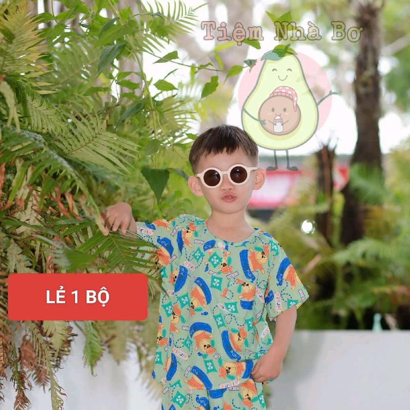 LẺ 1 Bộ TOLE bé trai. Đồ bộ quần ngắn quần dài bé trai chất tole lanh 2 da loại 1 5-70 kg . FORM ĐÃ TRỪ HAO. Sleepwear