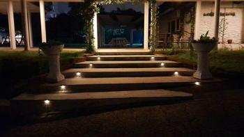 Product Review of Outdoor LED Solar Powered Lamp Deck Stairs Garden Wall Fence Lawn Path Yard Landscape Lights Lampu Solar LED Dinding Tangga Home Light from V**s 0