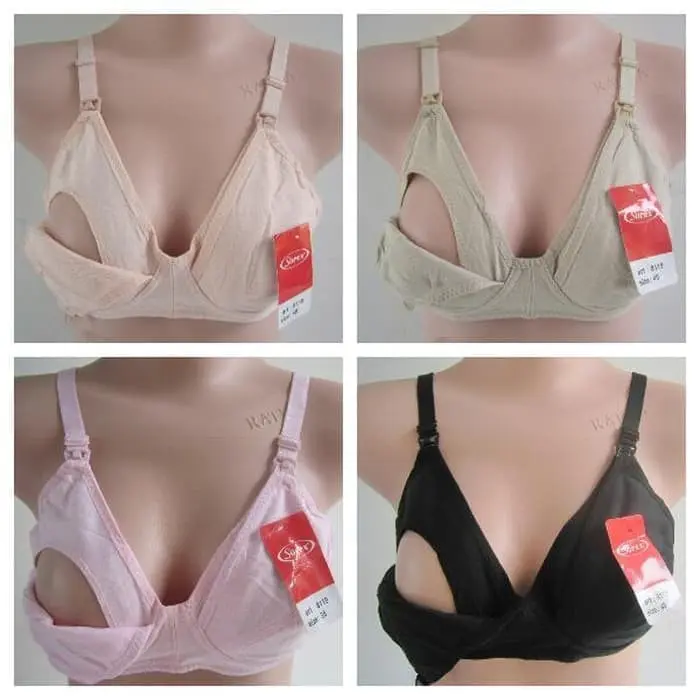 SOREX ORIGINAL sorex BH Bra Menyusui / Nursing Bra 8119 tanpa kawat tanpa busa Wanita Ibu Hamil Full Katun bh menyusui