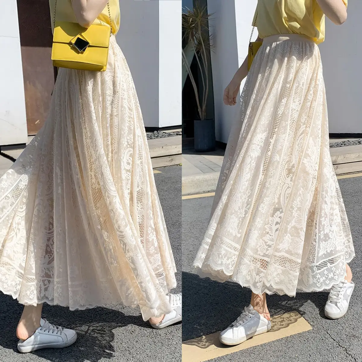 WANITA LACE SKIRT - Rok Brukat/Rok Kondangan/Skirt Brukat/Rok Wanita/Rok Pesta/Pinggang longgar