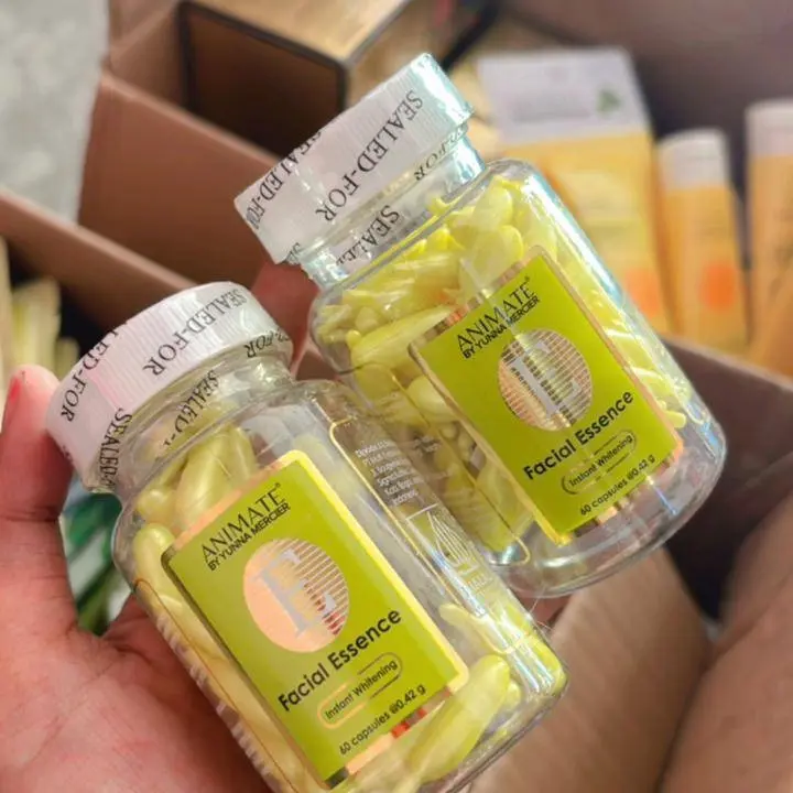 animate kapsul-pencerah kulit kusam kulit sensitive kulit kering -ANIMATE Facial Essense isi 60 capsul Hitam Vitamin Mencerahkan 0
