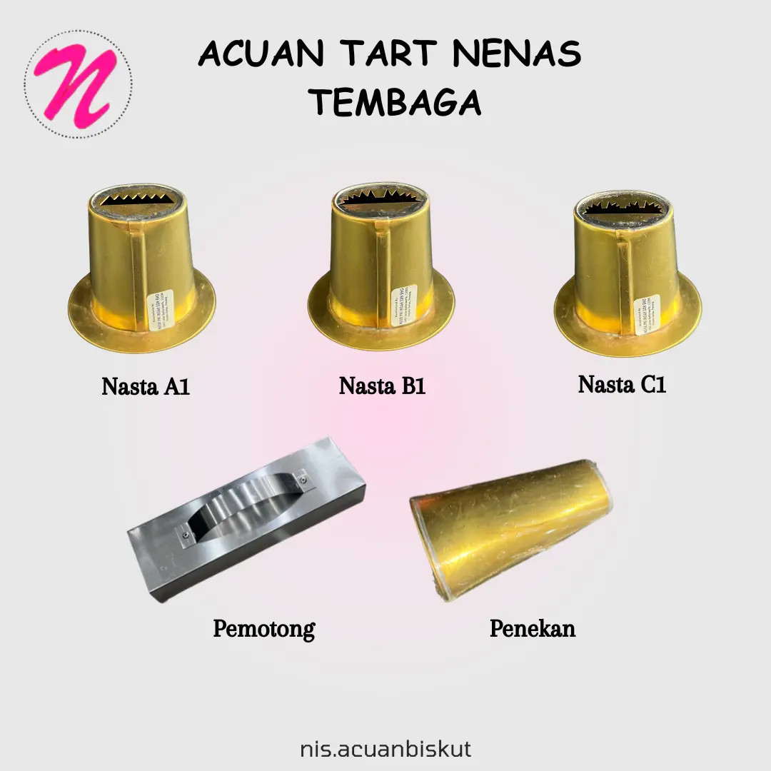 [1PC] Acuan Tart Nenas Tembaga