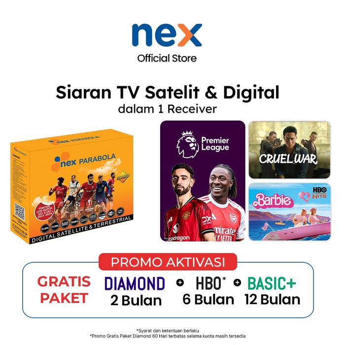 Gambar Nex Parabola - Combo Kuning Receiver dari Nex Official TV Kota Administrasi Jakarta Barat Tokopedia