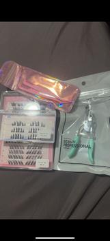 Product Review of [No Need Glue]Find Love Fox Eye NO.2 Pre-Bond Technology  No Glue Needed  DIY Eyelash  1-Step Press On Lashes Self Adhesive Reusable Natural Segmented  Long Lasting DIY Lash gluefree lashes Self-Adhesive C Curl Lashes from e**🎀 0