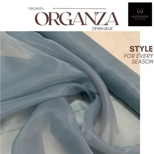 Bahan Kain Organza Polos Premium Silk kain Kaca Bahan organza Organdi Harga 0,5meter
