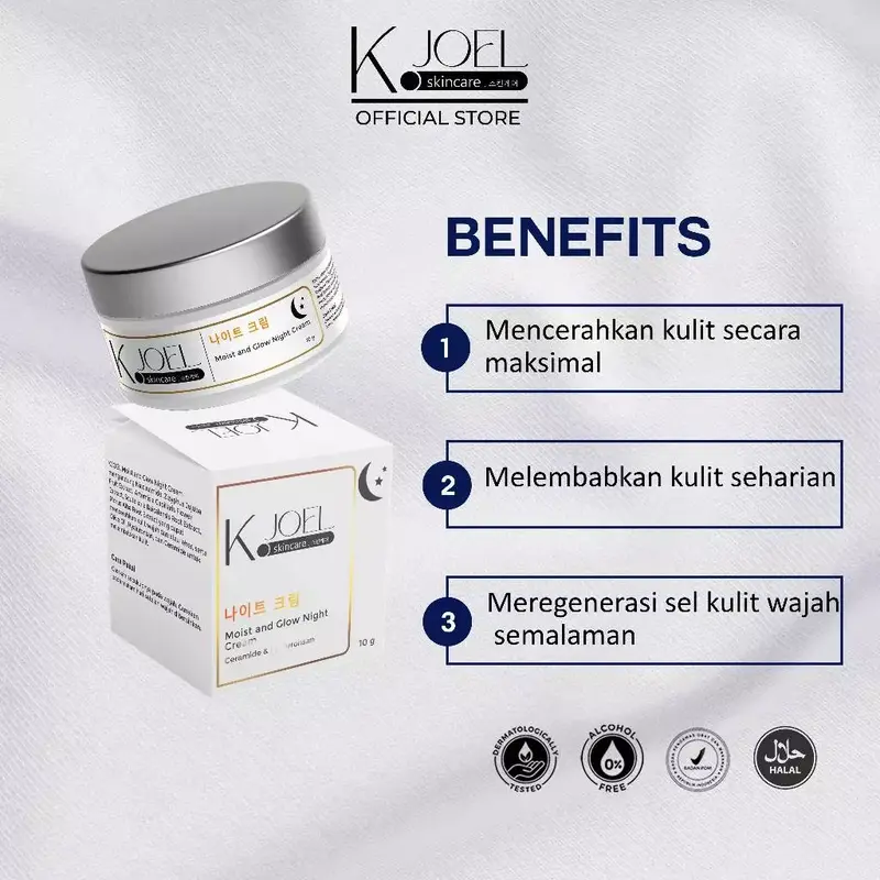 KJOEL 4in 1 - Day Cream, Night Cream, Facial Wash, Serum Vit C 4