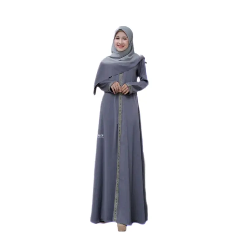 Gamis Anak Remaja 10 sampe 13 tahun/Gamis Anak perempuan Ful varian Garis renda Mewah/Gamis anak muslim Polos tali pinggang kekinian 7