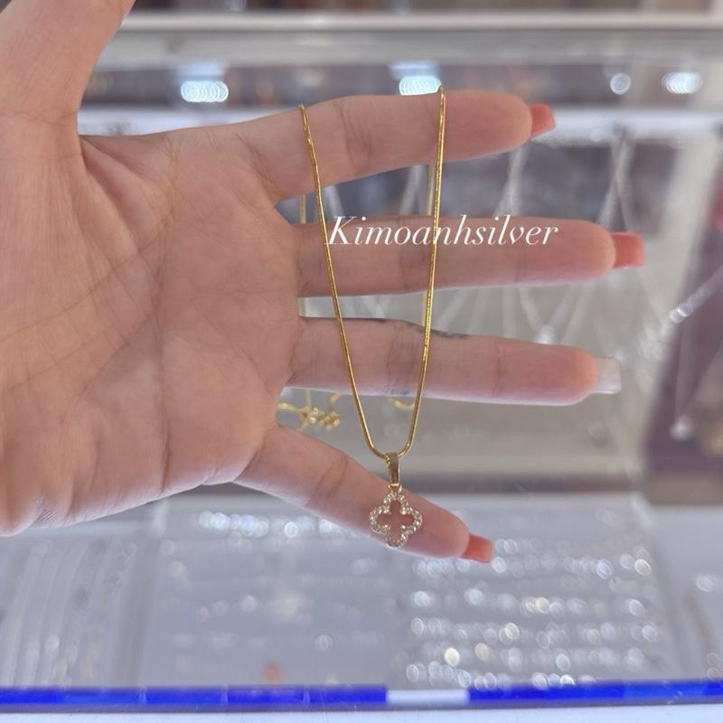 Dây chuyền mặt cỏ 4 lá may mắn