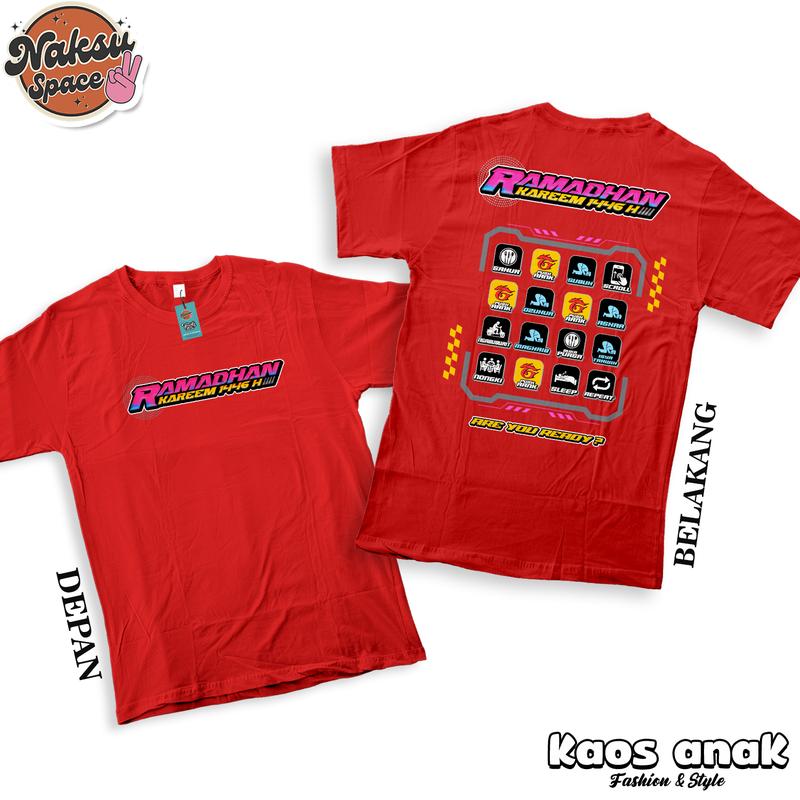 KAOS ANAK RAMADHAN KAREEM 1446 HIJRIAH TERBARU 2025 BAJU LEBARAN ICON GARENA DI BULAN PUASA BAJU FF 4