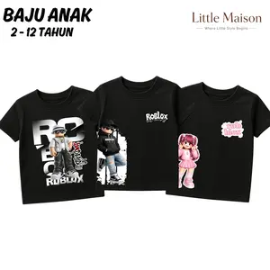 LITTLE MAISON KAOS ANAK ROBLOX DAN BOBOIBOY SERIES USIA 2  - 12 TAHUN UNISEX