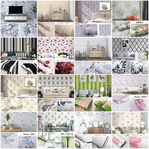 Wallpaper Stiker Dinding // 45CM x 8M Motif Batik Bata Kotak Garis Polkadot Bunga Termurah