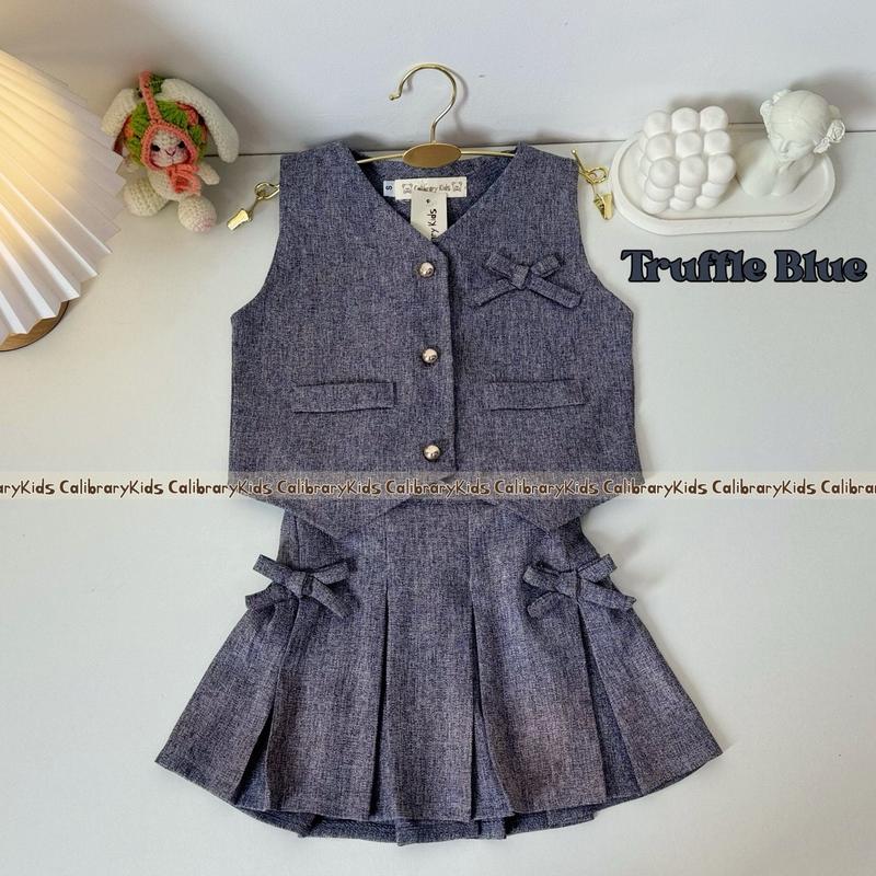 { Calibrary } Jennie Set 1 - 4 tahun | One Set Vest and skirt | setelan anak perempuan | Fashion anak perempuan | setelan Rok anak perempuan 7