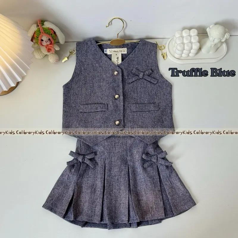 { Calibrary } Jennie Set 1 - 4 tahun | One Set Vest and skirt | setelan anak perempuan | Fashion anak perempuan | setelan Rok anak perempuan 6