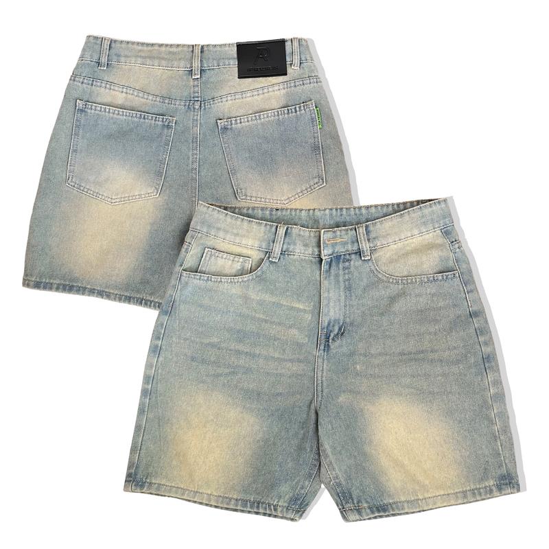 Quần Short Jean Nam Trên Gối - Gam Màu Xanh Bụi QS240