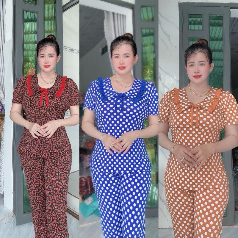 Đồ bộ nữ QUẦN DÀI ỐNG ÔM vải thun aty SIZE 48-85kg Women Áo Nhung đồ bộ Tâm Đan Top