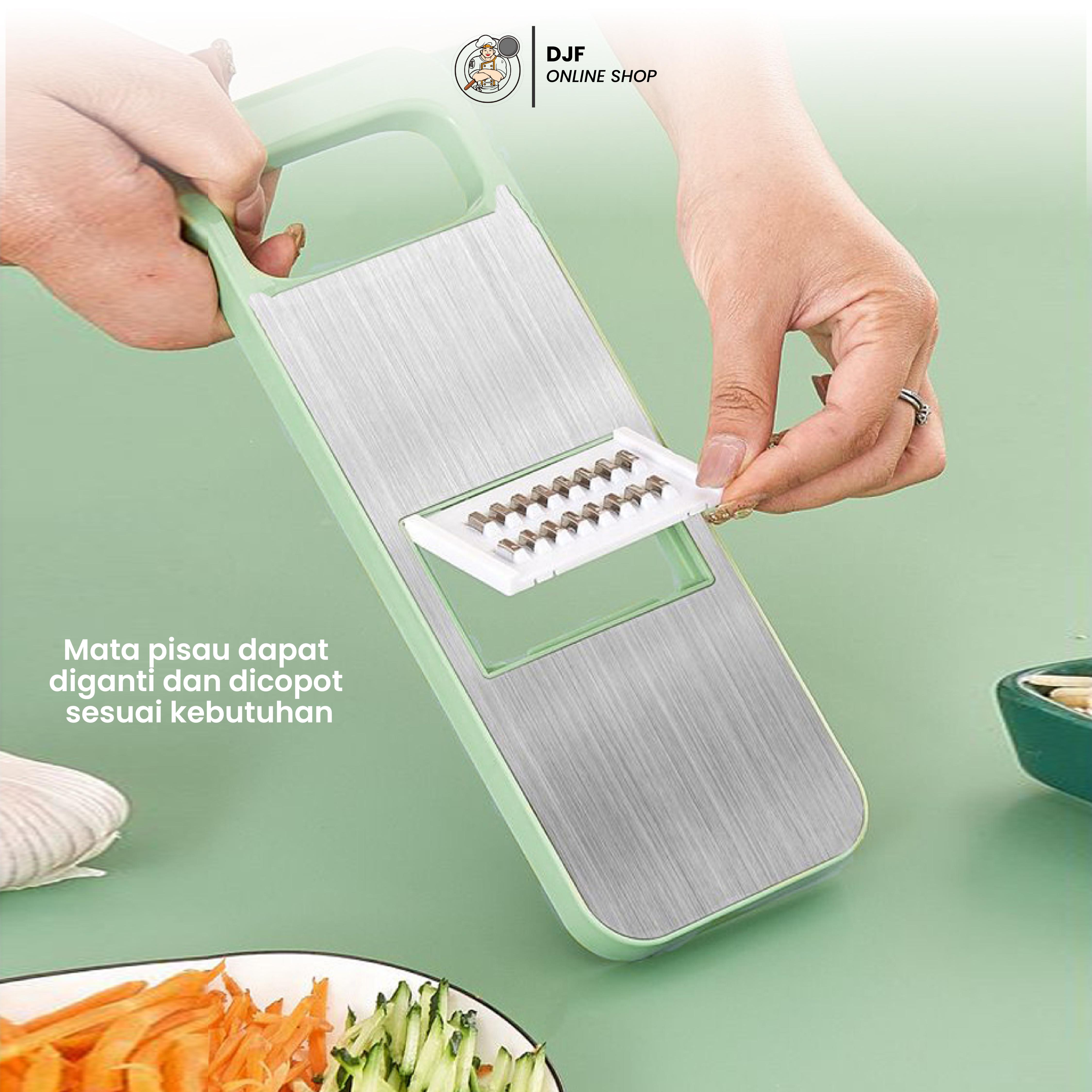 Parutan Serbaguna 5 in 1 Sayur Buah Multifungsi Vegetable Cutter Premium Stainless Steel