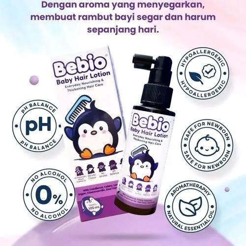 Bebio Hair Lotion ||Haircare || free splash cologne 5ml selama persediaan masih ada