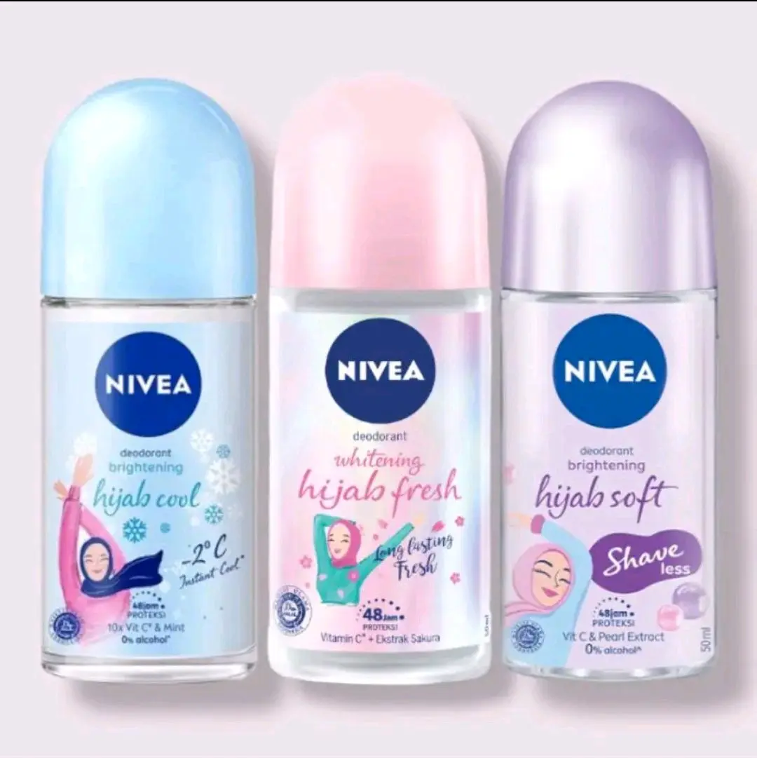 Deodornt hijab  Deodorant Roll  50 ml Bau Extract Vitamin Ketiak Kering