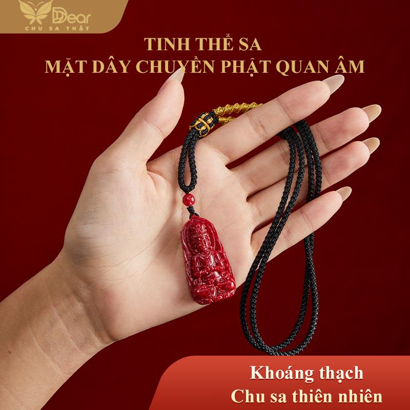  Dây chuyền Chu Sa Tinh Thể Sa Phật Quan Âm Trang Sức Đá Quý Cao Cấp Chu Sa Tự Nhiên Phong Cách Thanh Lịch Phù Hợp Đeo Hằng Ngày Hàng Mới Về Xu Hướng Tiktok Dear Fashion Jewelry 
