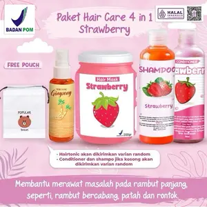 [BPOM] PAKET HAIR CARE 4IN1 / PAKET HEMAT HAIR CARE / HAMPERS HAIR MASK FREE POUCH / HAMPERS HAIR CARE ISI 4 PCS