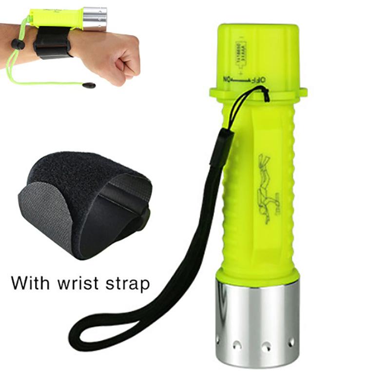 Product Introduction of LED outdoor diving flashlight wrist strap portable diving light 17