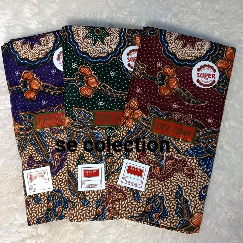 Paket Hemat Isi 3 PCS Sarung Batik Pasca Ibu Melahirkan Cap Kurnia Motif random Wanita Pria Dewasa Seragam Muslim Pekalongan polieater Hitam Santri cowok Bunga 2