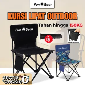 FUNBEAR Bangku Lipat Mini Outdoor – Kuat, Ringan, Tanpa Sandaran untuk Aktivitas Outdoor & Indoor