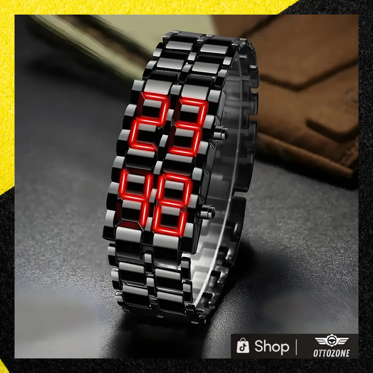 Jam Tangan Gelang Rantai LED digital Sport Pria / Wanita Olahraga Waterproof Premium Watches Stainless