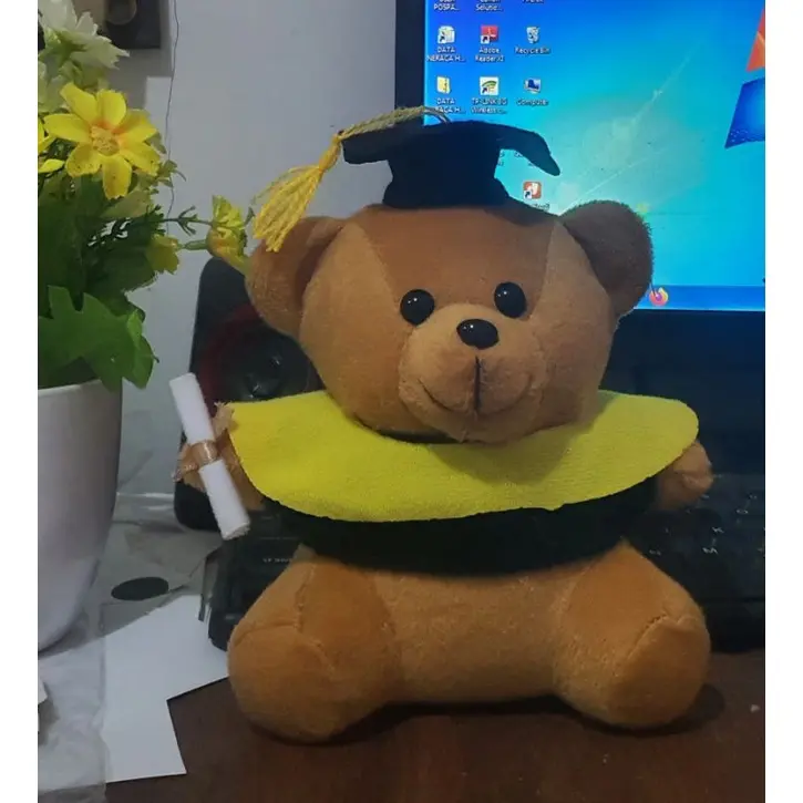 Boneka Bear wisuda mini Buat Buket 15cm terlaris.termurah 6