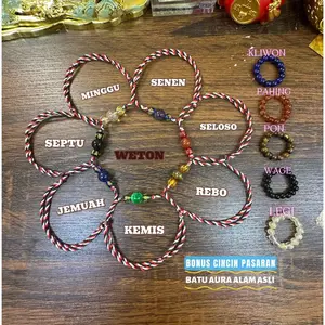 Gelang Tridatu Weton Hari Lahir + Cincin Pasaran Sesuai Hari dan Pasaran Kelahiranmu Bracelets