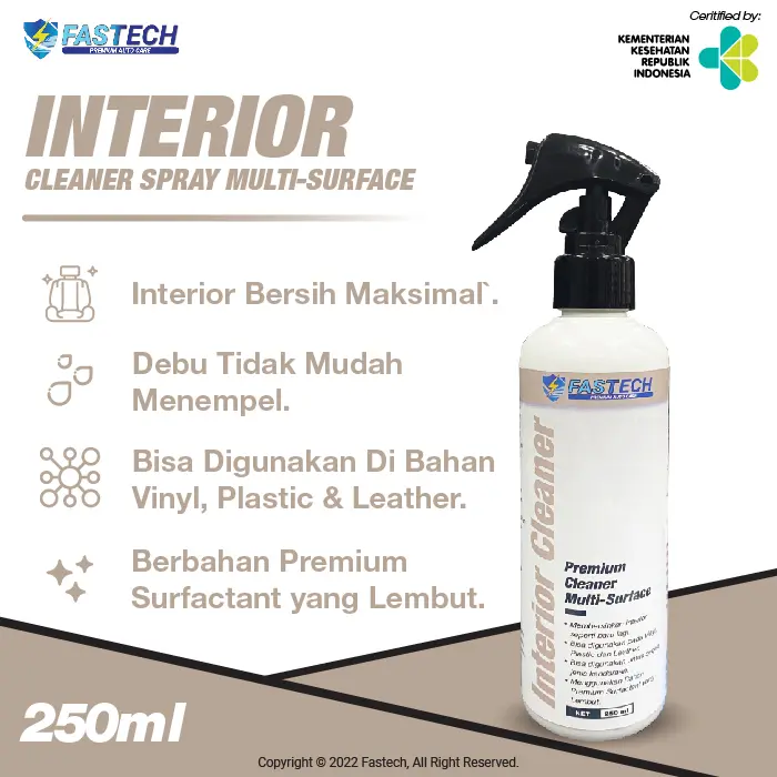 FASTECH - Bundling Interior Cleaner 250ml & Glass Cleaner Anti Fog 250ml 1