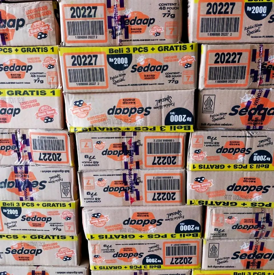 1 KARTON KECAP SEDAAP KEDELAI HITAM 77g ISI 48pcs