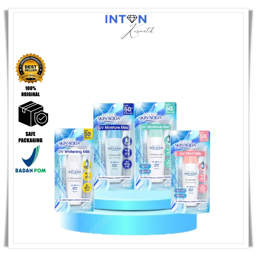 SKIN AQUA Sunscreen SPF 50 PA++++ Tutup Putih | Tutup Biru | Tutup pink | Tutup Hijau Pouch Series 40gr