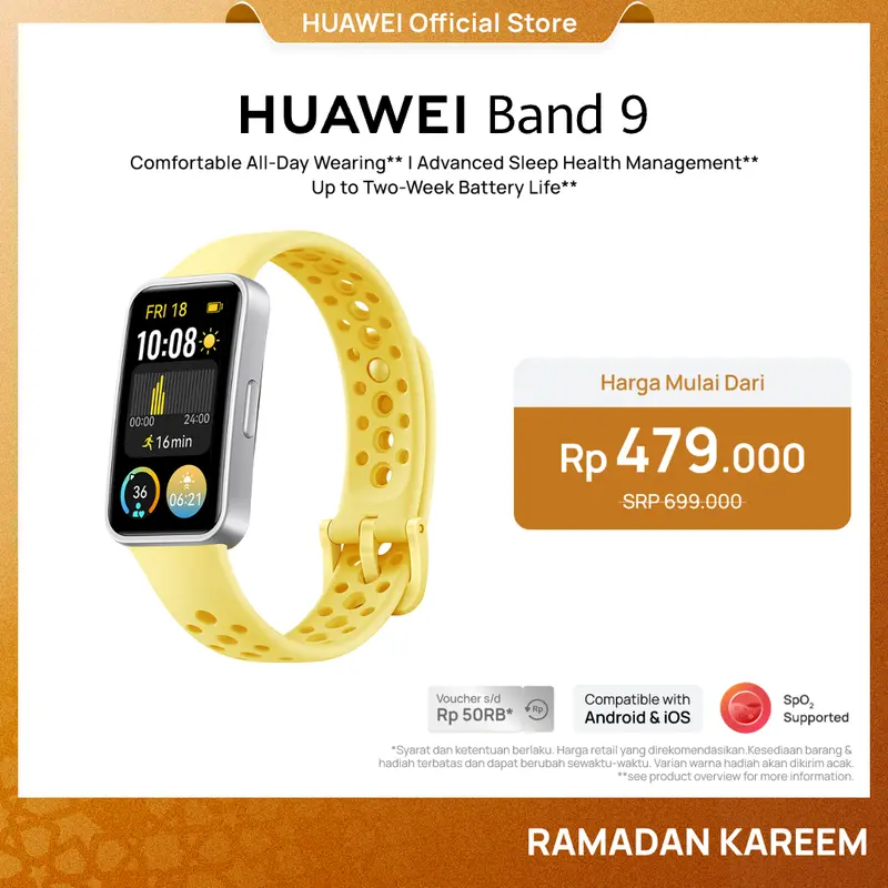 HUAWEI Band 9 Smartband | Comfort Wear |Sleep Health |14 days Battery 0