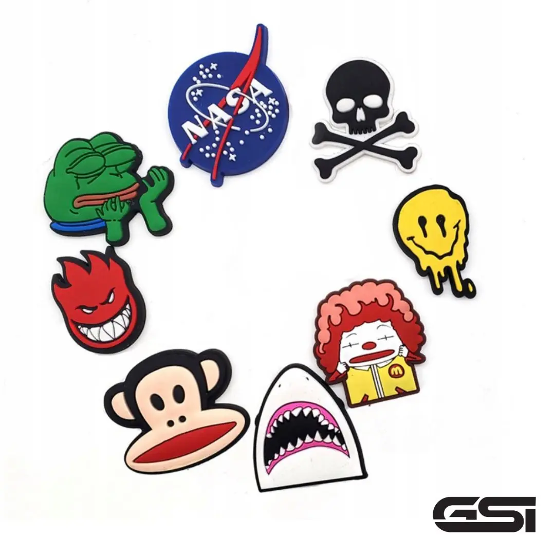 GSI - Patch Sandal Aksesoris Motif Karakter Beast Boy 8 Pcs Desain Lucu & Trendy Hiasan Sepatu Unik Gaya Kekinian