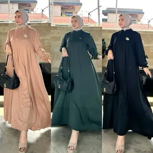 Kennan Dress By.Ly’a id Gamis muslim Wanita acara formal dan santai bahan Rayon twill