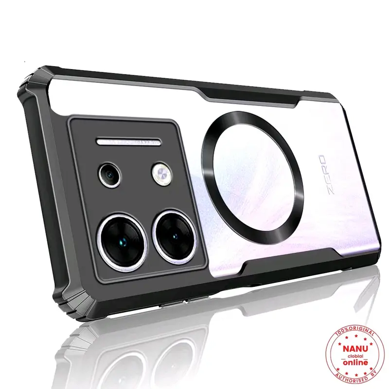 Case INFINIX ZERO 30 4G / 5G MAGSAFE Beatle Series Bumper Mganetic Armor Fuze Transparan Clear 3