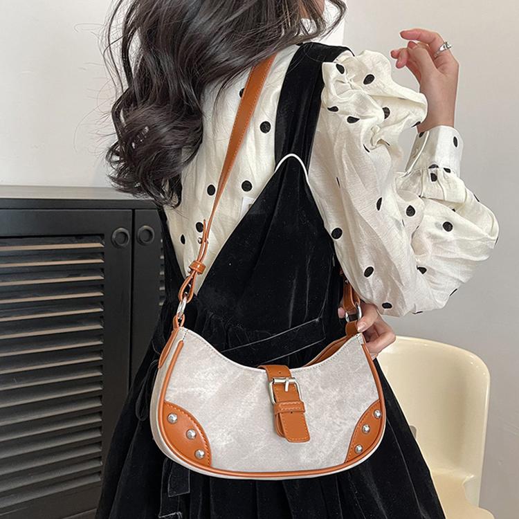 Product Introduction of Tas Bahu Keling Retro Wanita Tas Ketiak Vintage Perancis Tas Kecil Sederhana Temperamen Tas Selempang Fashion Shoulder Bag Korean Style 17