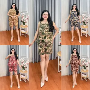 Setelan pebdek bahan santung rayon gred a
