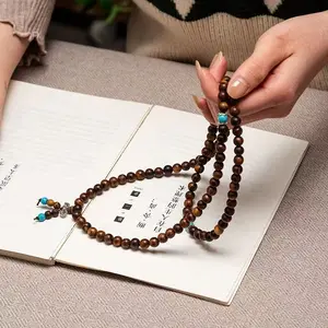 Kalung Dan Gelang Tasbih Kayu Alami Sederhana Cocok untuk Ibadah dan Sehari