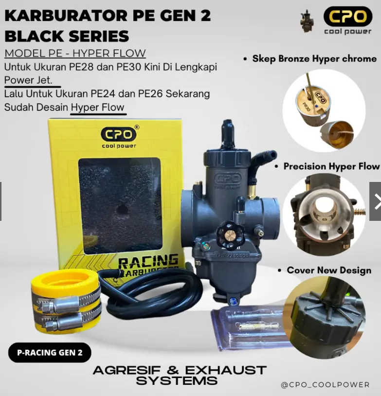 CPO COOL POWER KARBURATOR PE GEN 2 KARBU PE28 24 26 30