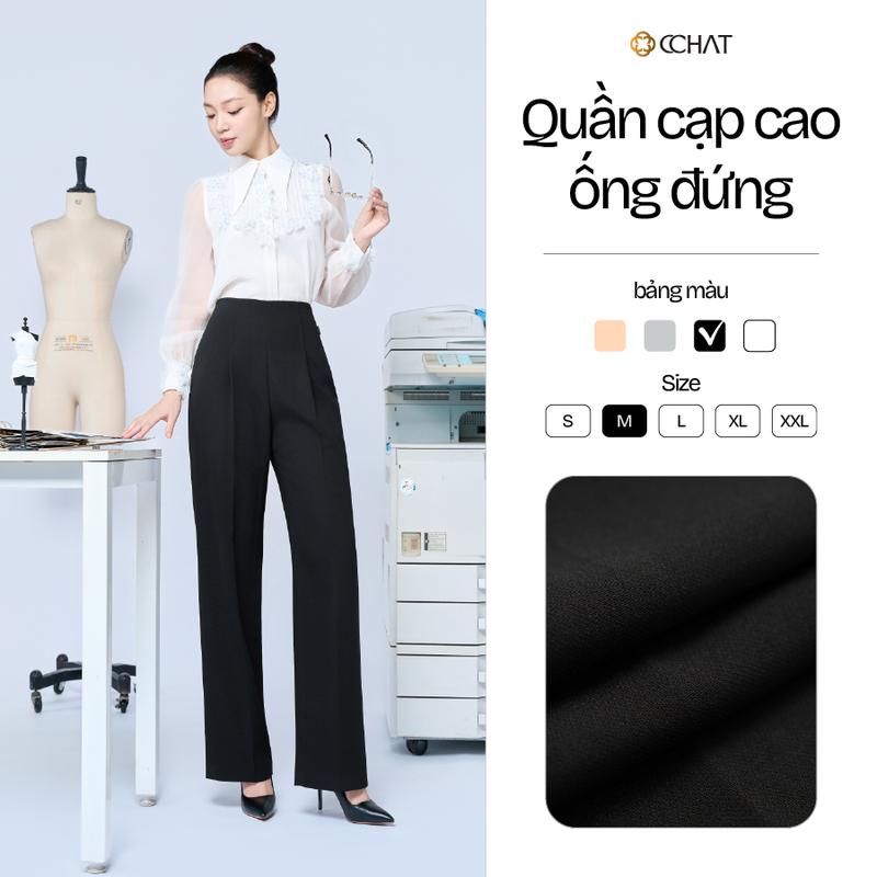 Quần Suông Đứng Nữ Women Pants CCHAT Cap Cao Hàng Xuất Khẩu 13QDS2015DT
