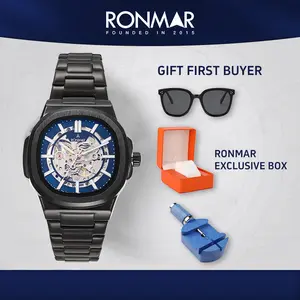 Ronmar Jam Tangan Automatic Tanpa Baterai dengan Desain Elegan dan Tali Stainless Steel untuk Pria