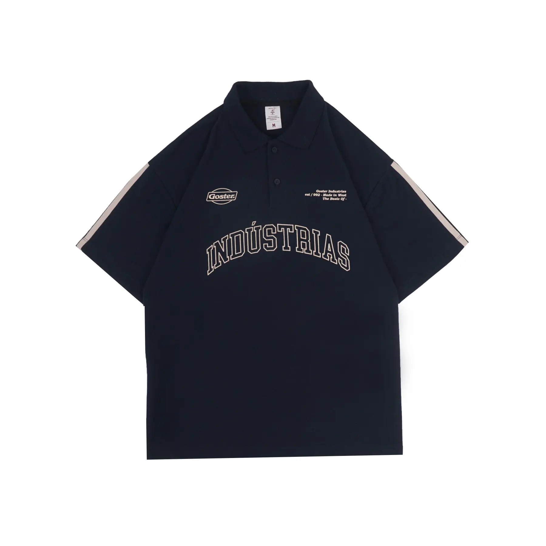 Goster Vintage Short Rugby Polo Shirt - Berlin Navy Cream